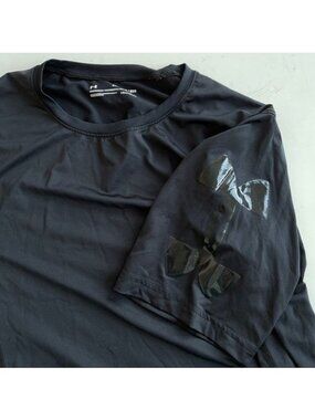 Under Armour Black T Shirt Short Sleeve Mens Size 2XL Compression Heatgear